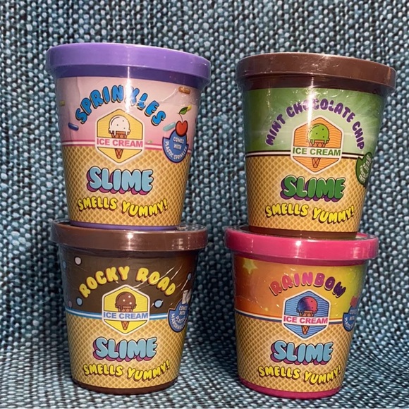 Joe Trend Ice Cream SLIME Scented Mix-In Sprinkles Bears Chocolate Chip FUN 4pk - Picture 1 of 8